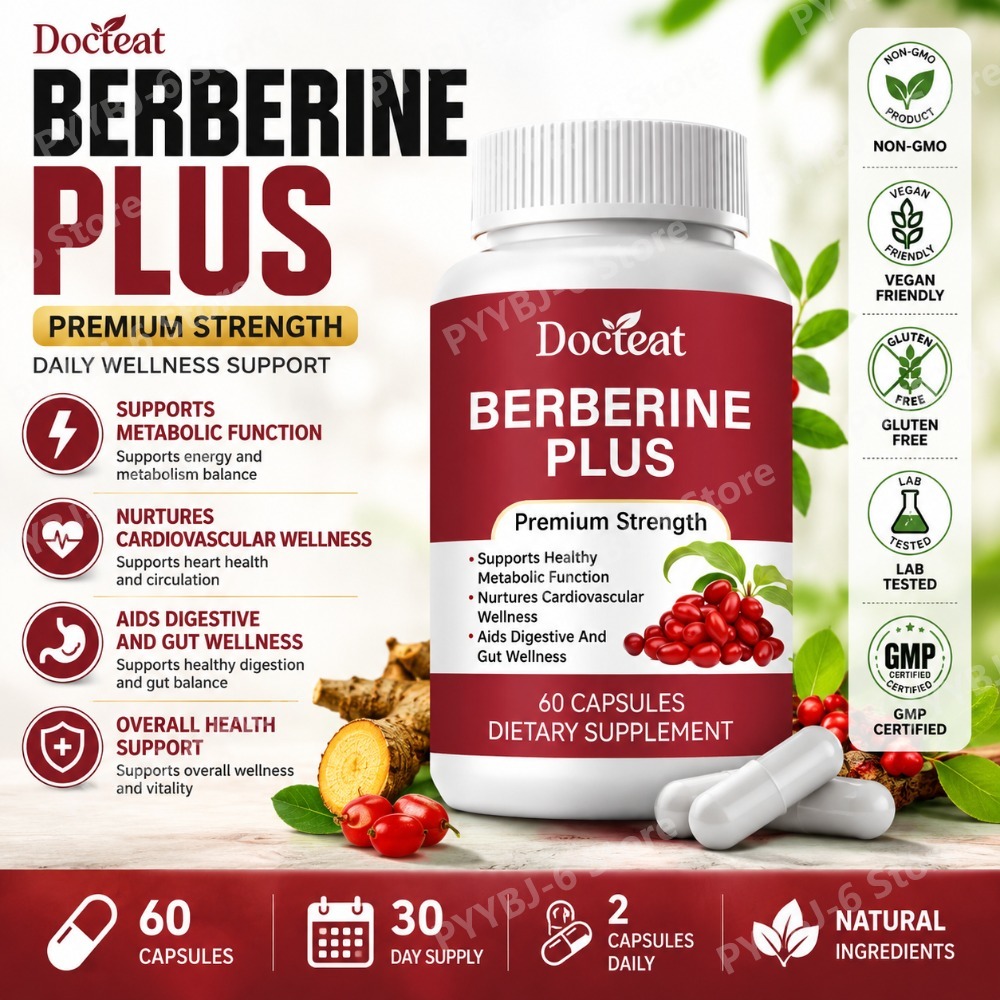 Herbal Wellness For You - Berberine Plus Supplement 60Capsules Premium Strength