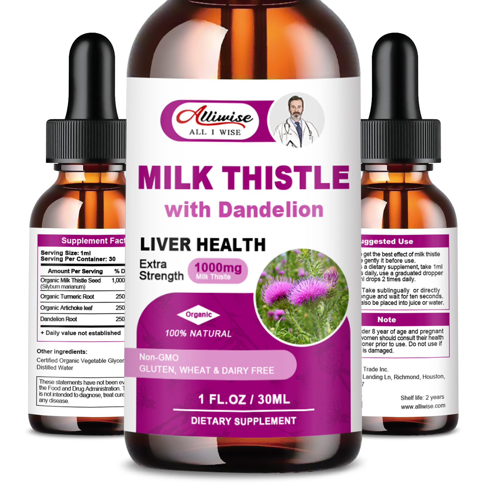 Milk Thistle Silymarin - Liver Health Support Liquid Milk Thistle