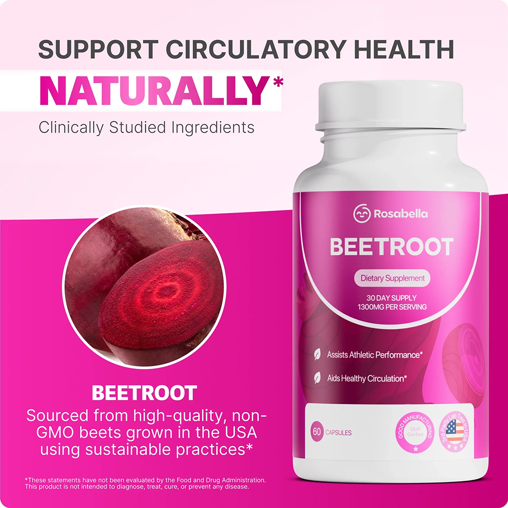 Valerian Root Capsule - Organic Beet Root Capsules - 1300mg