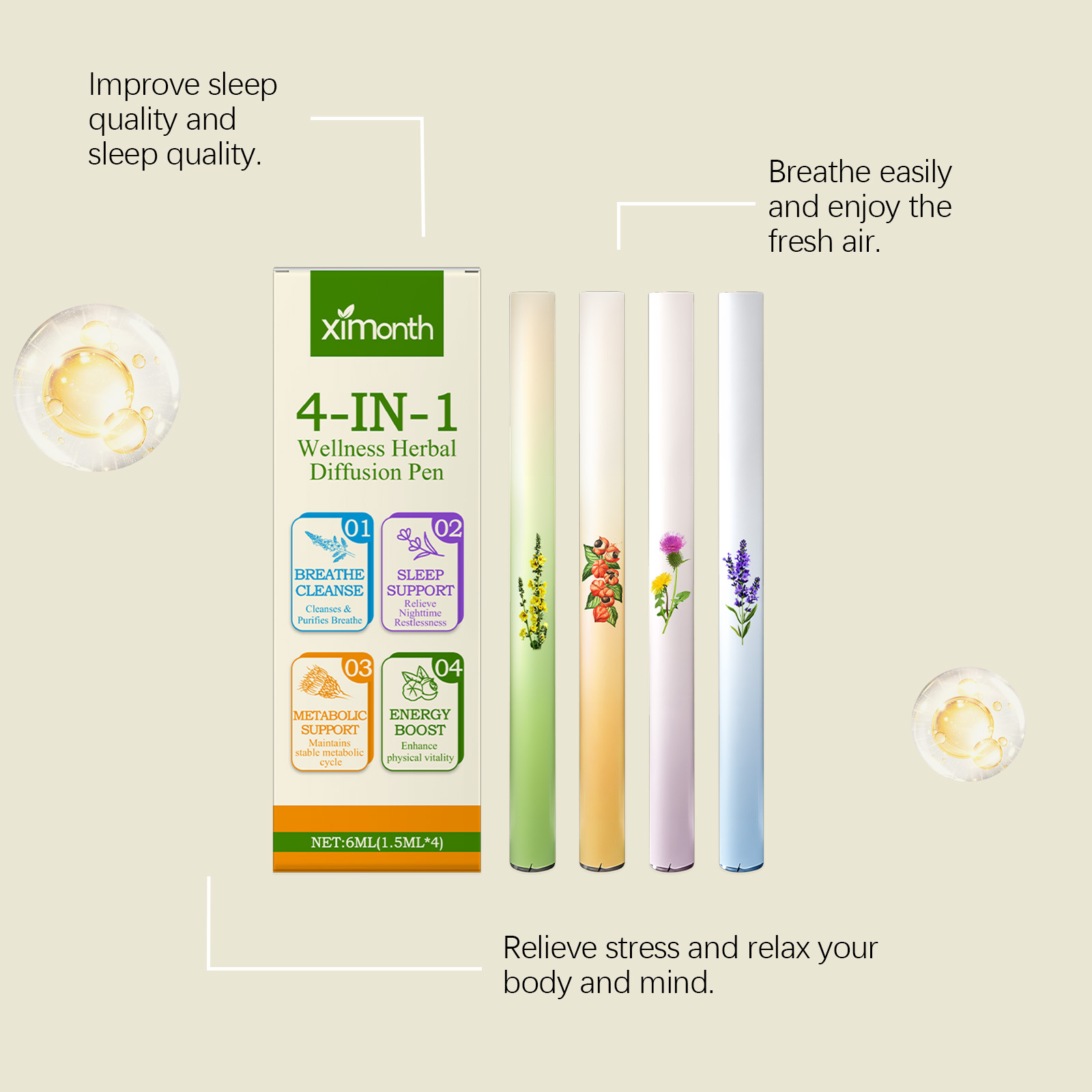 4 In 1 Herbal Energy Combo Sti - Herbal Wellness For You 评论和价格