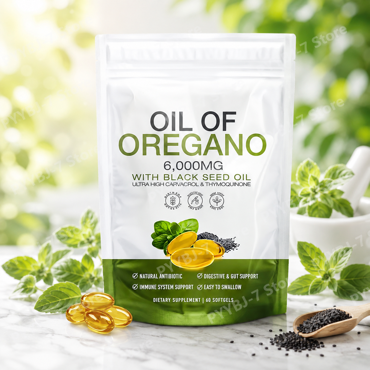 Oregano Oil with Black Seed Oi - Herbal Wellness For You 评论和价格
