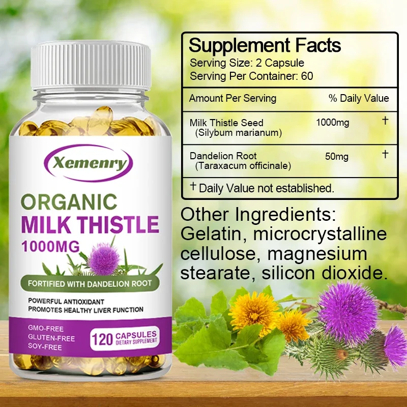 Milk Thistle Capsules 1000 Mg  - Milk Thistle Silymarin 评论和价格