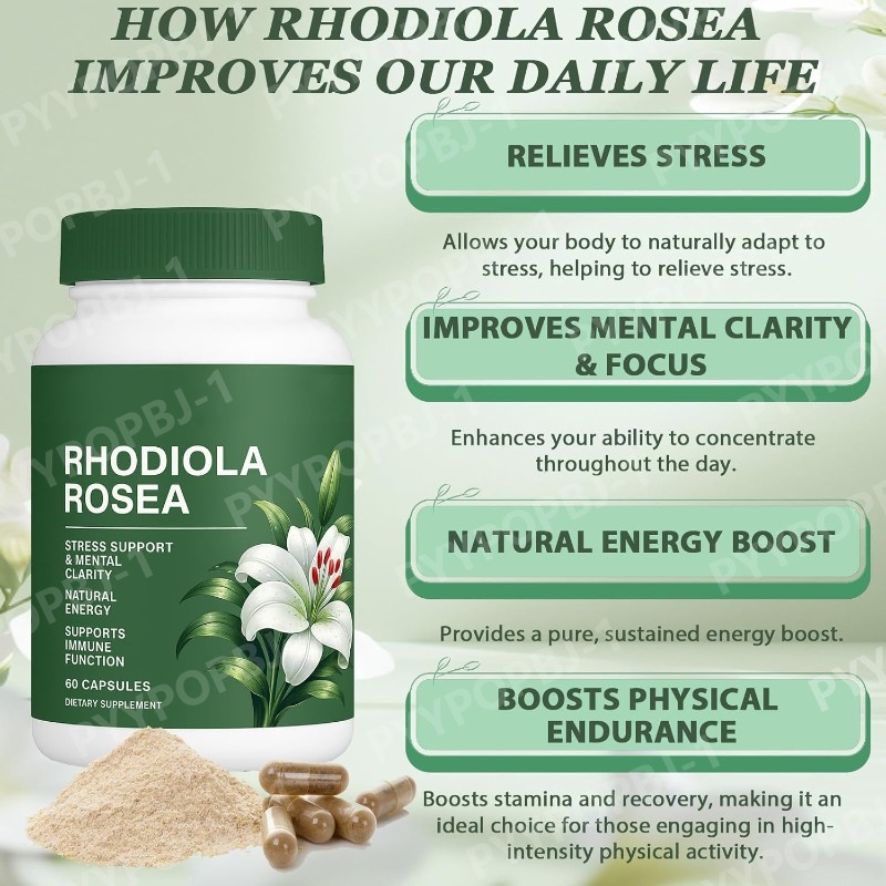 Rhodiola Rosea Capsules 500mg, - Herbal Wellness For You 评论和价格