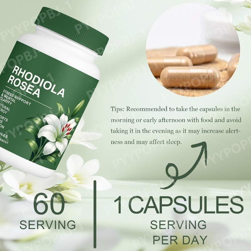 Rhodiola Rosea Capsules 500mg, - Herbal Wellness For You 评论和价格