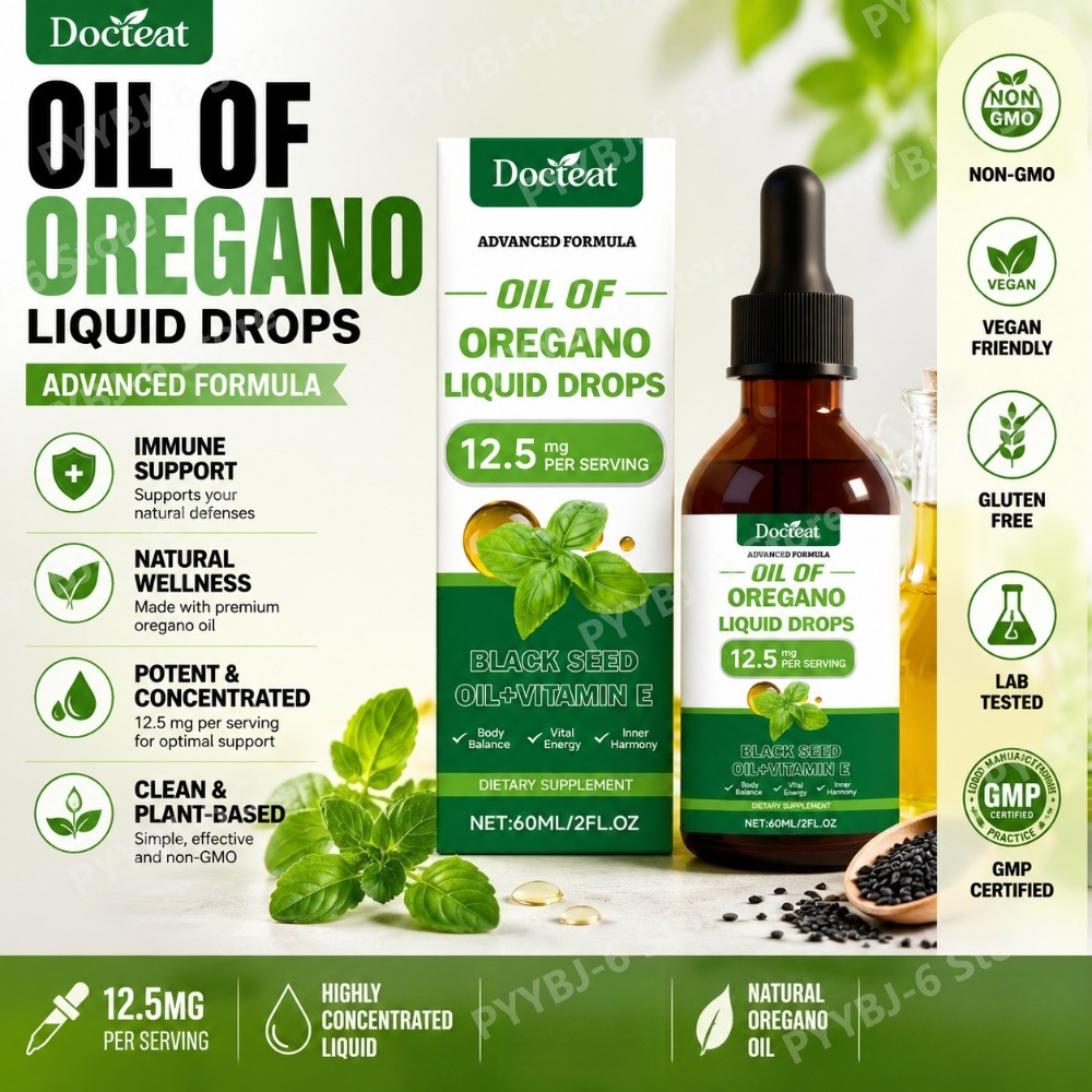 Oregano Oil Liquid Drops 60ml  - Herbal Wellness For You 评论和价格
