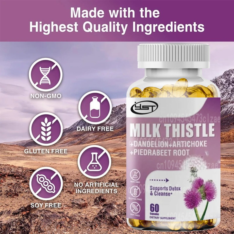 Milk Thistle Supplement Contai - Milk Thistle Silymarin 评论和价格