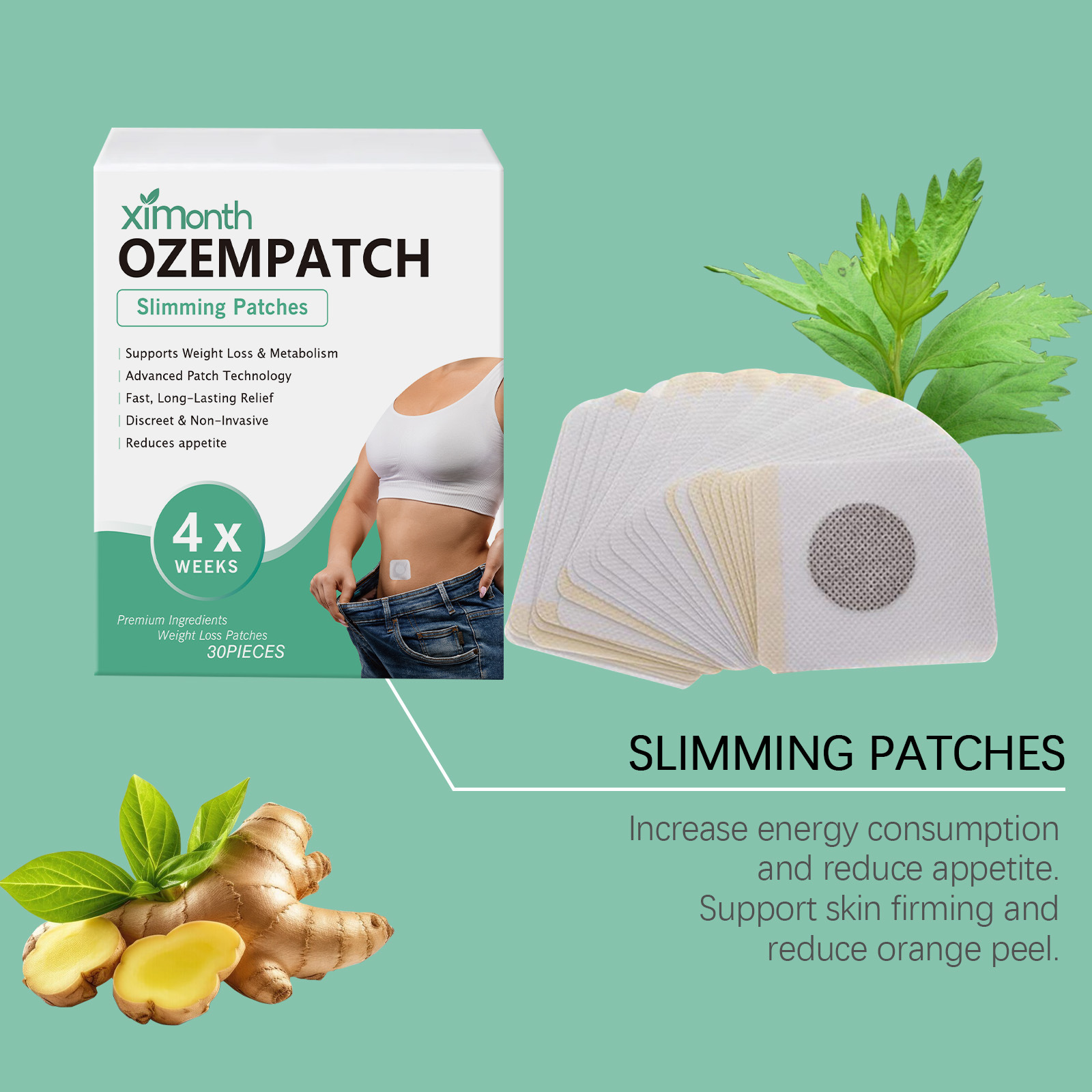 Ximonth Body Shaping Patches I - Herbal Wellness For You 评论和价格
